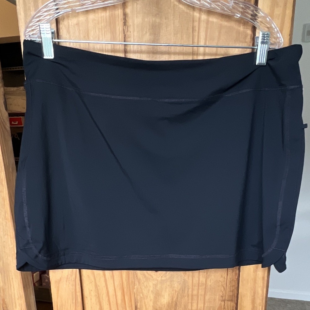 Tommy Bahama Women's XL Golf Skort Skirt Black Stretch Pockets